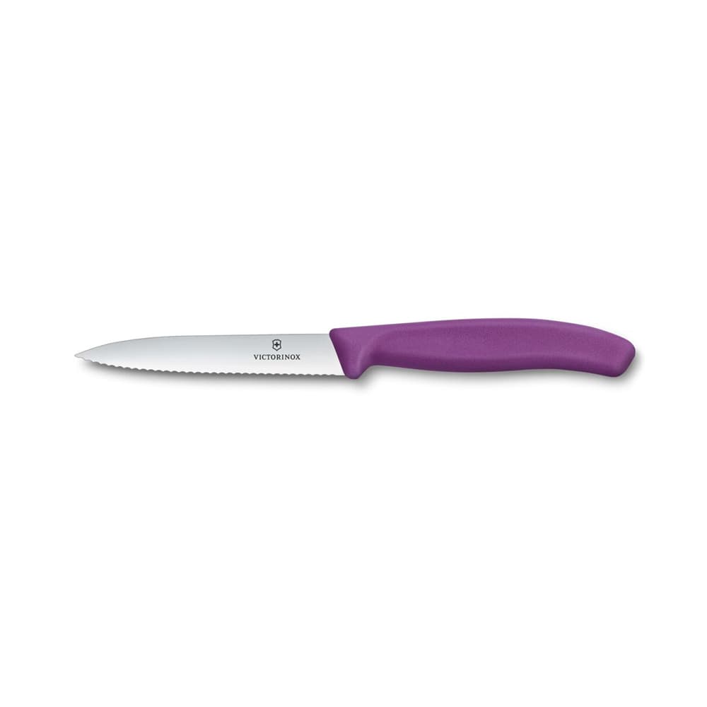 Victorinox Swiss Classic 10cm Serrated Paring Knife - Purple