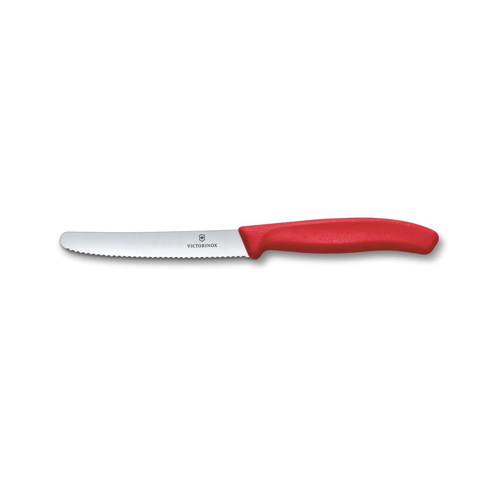 Victorinox Swiss Classic serrated sausage/tomato knife 11 cm Red
