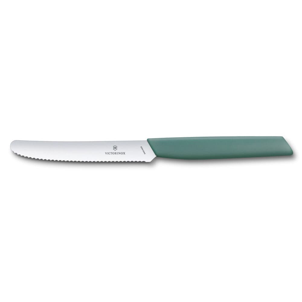 Victorinox Swiss Modern 11cm Serrated Tomato & Table Knife - Sage