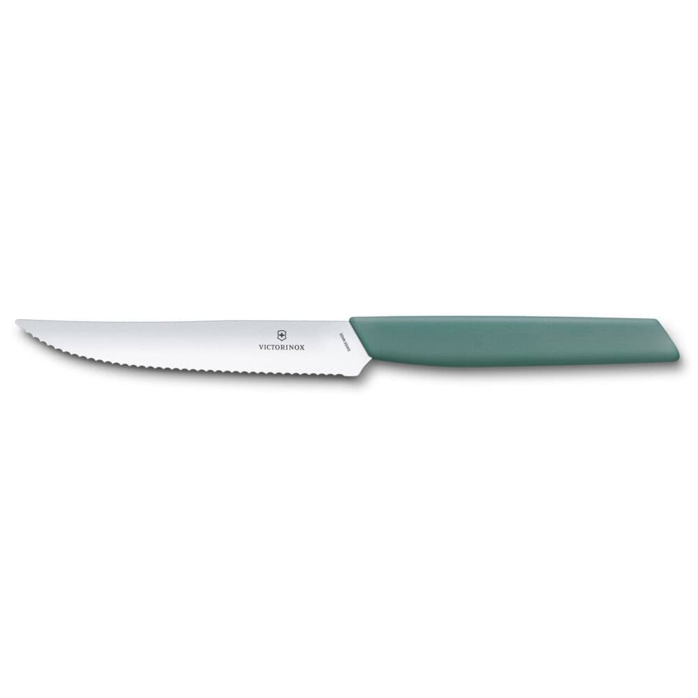 Victorinox Swiss Modern 12cm Serrated Steak & Pizza Knife - Sage