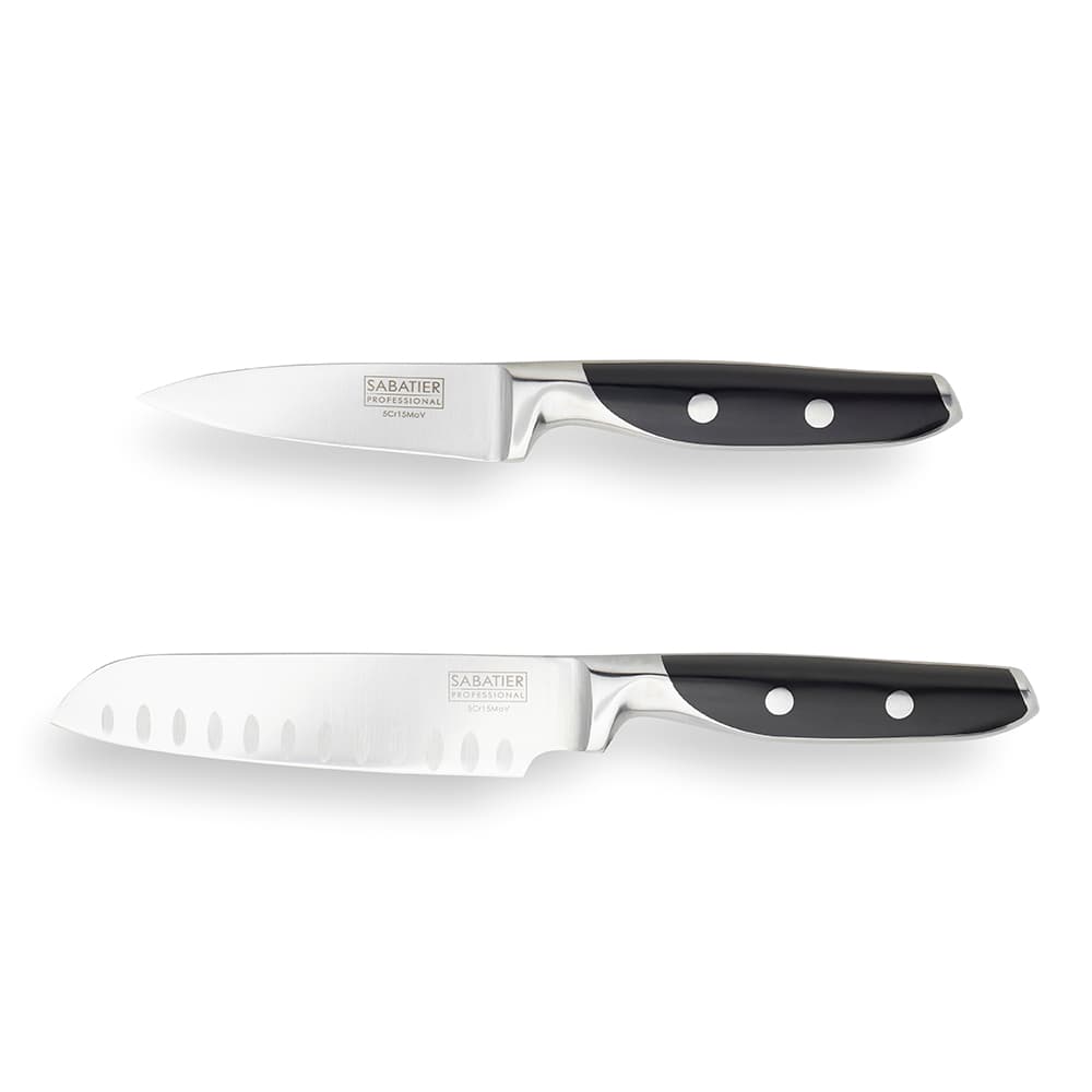Sabatier Professional SAB116 Series 2 Piece Kitchen Knife Set - Santoku & Paring Knife (SAB116BS2)