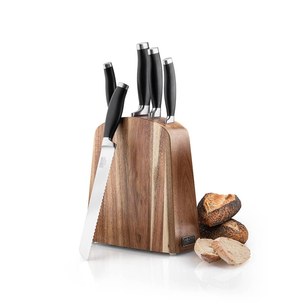 Sabatier Professional 801 Series 5 Piece Acacia Wood Knife Block Set (SAB801KB3)