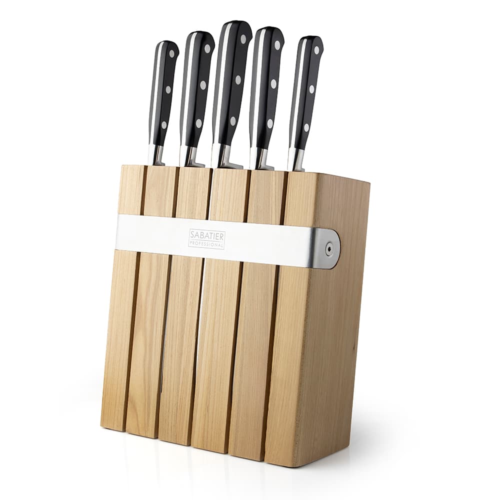 Sabatier Professional 5 Piece Slotted Oak Block (SABST20B02)