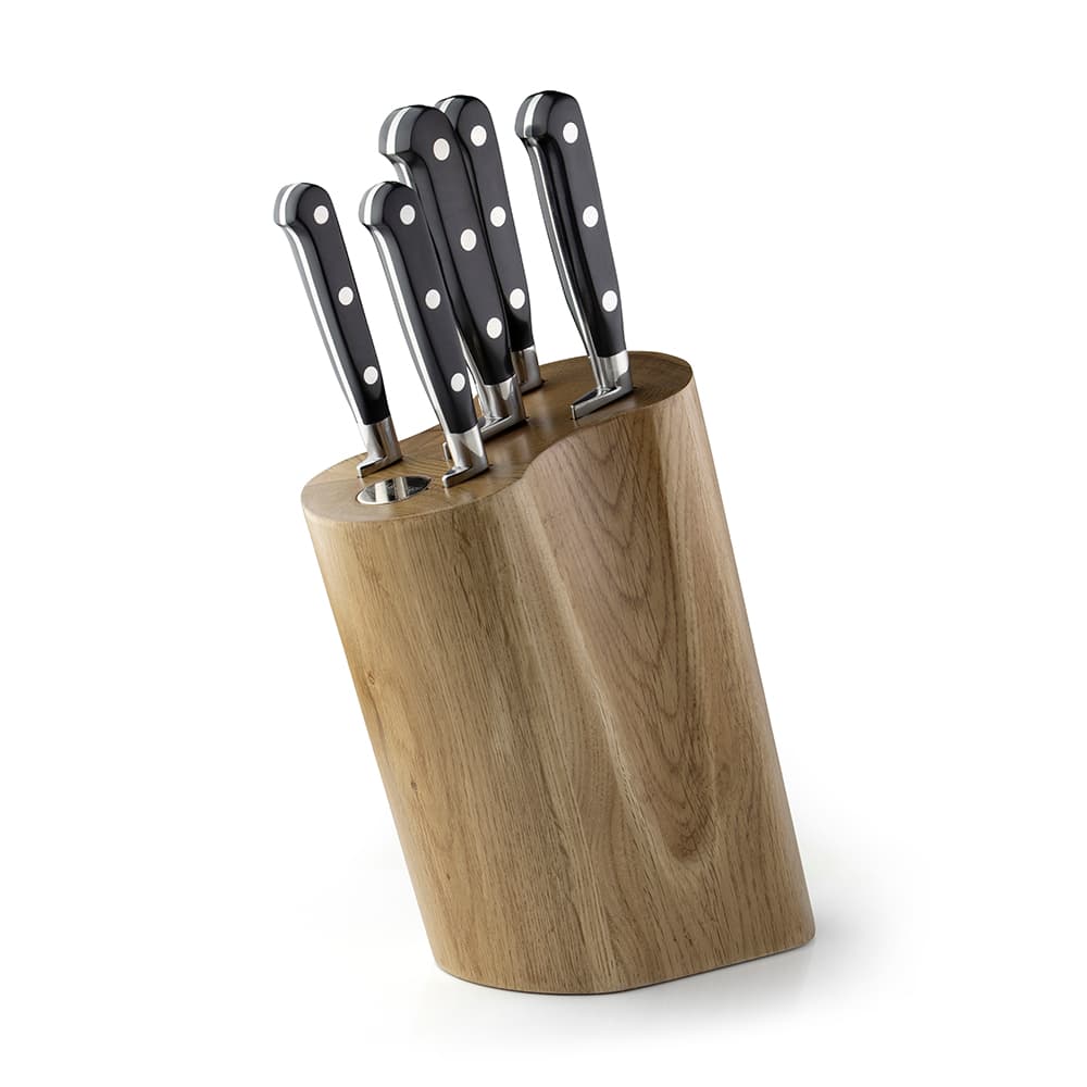 Sabatier Professional 5 Piece Oak Upright Knife Block (SABST20B03)